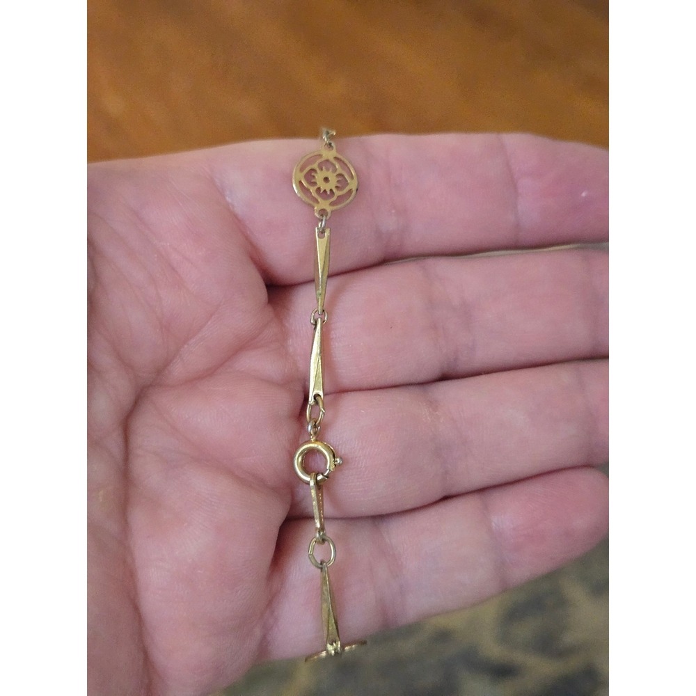 Avon Floral Circles Bracelet Vintage 7.25in - Picture 2 of 6